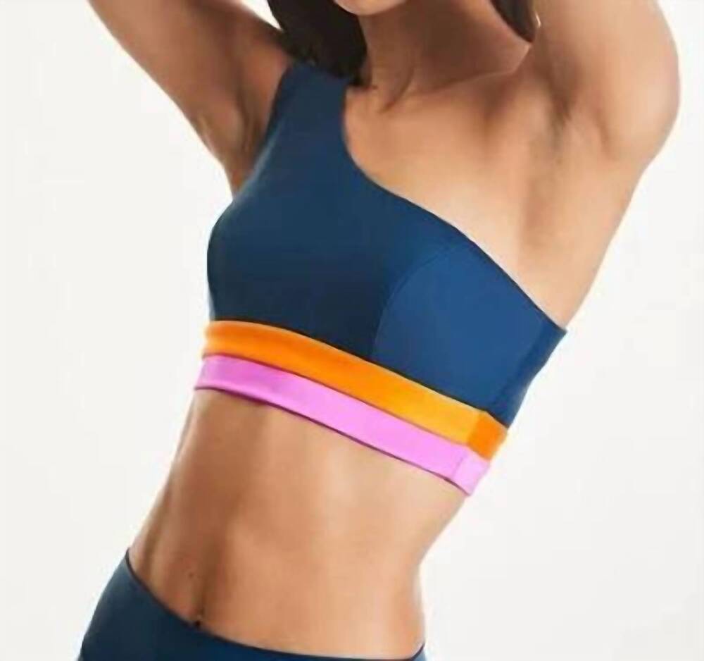 NEW LANSTON row one strap bra in blue